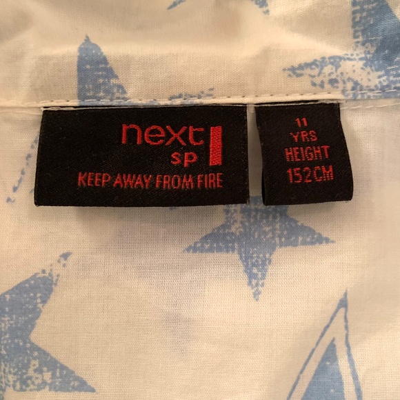 NEXT UK Boys Cotton Star Button Up Shirt Size 11 YRS - Picture 12 of 13